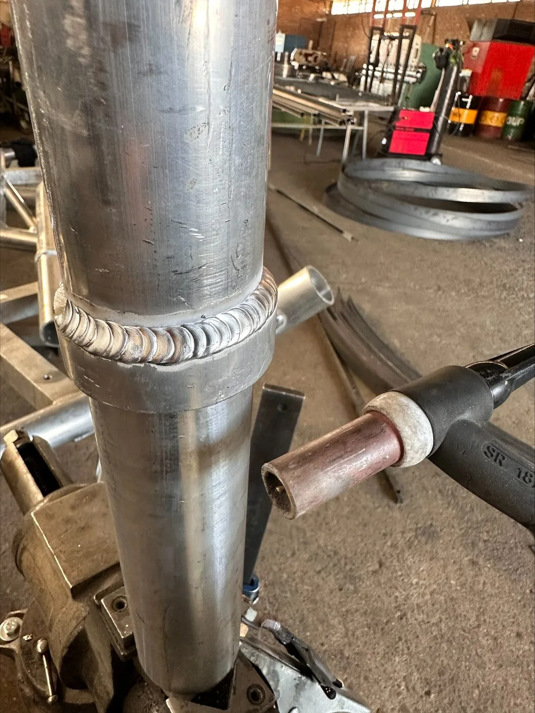 Soldadura TIG en tubería de aluminio